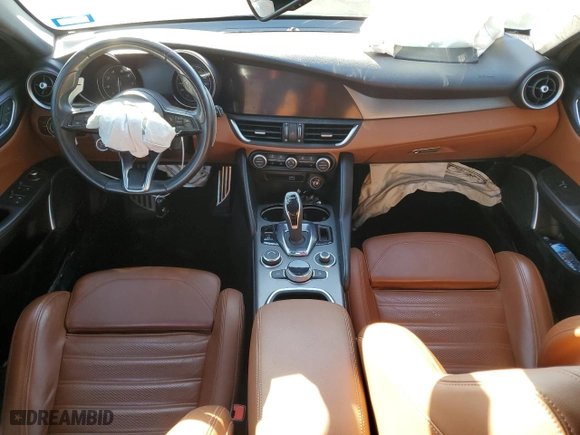 2020 Alfa Romeo Giulia Ti Sport with VIN ZARFAMBN6L7625687, listed as a Copart auction lot 87106034 with 0 mi miles and Salvage Title. Bid and sale history available at carsss.com. Image 8.