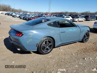 2025 Ford Mustang EcoBoost with VIN 1FA6P8TH5S5103934, listed as a Copart auction lot 43240215 with 121 mi miles and Salvage Title. Bid and sale history available at carsss.com. Image 3.