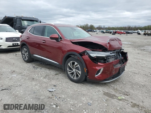 2021 Buick Envision Essence with VIN LRBFZNR46MD077570, listed as a Copart auction lot 51008985 with 31,850 mi miles and Salvage Title. Bid and sale history available at carsss.com. Image 4.