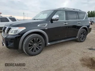 2018 Nissan Armada Platinum with VIN JN8AY2NEXJ9733932, listed as a Copart auction lot 68540944 with 60,030 mi miles and Salvage Title. Bid and sale history available at carsss.com. Image 1.