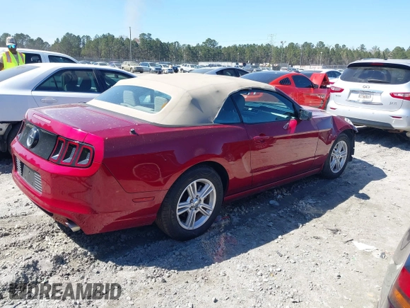 2014 Ford Mustang V6 with VIN 1ZVBP8EM8E5322665, listed as a IAAI auction lot 41817768 with 97,405 mi miles. Bid and sale history available at carsss.com. Image 4.