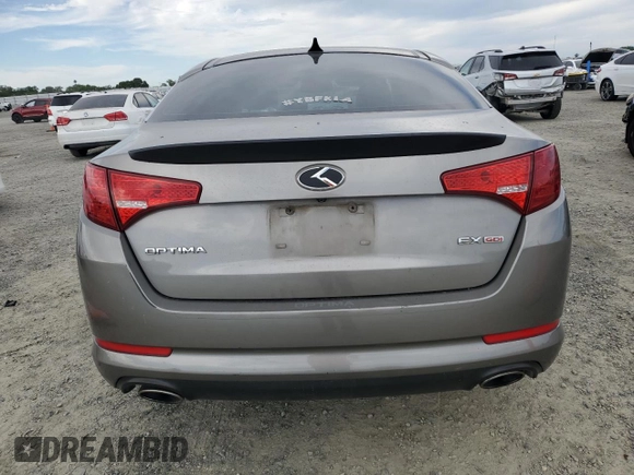 2013 Kia Optima EX with VIN 5XXGN4A7XDG153542, listed as a Copart auction lot 52242315 with 214,249 mi miles and Salvage title. Bid and sale history available at DreamBid. Image 6.