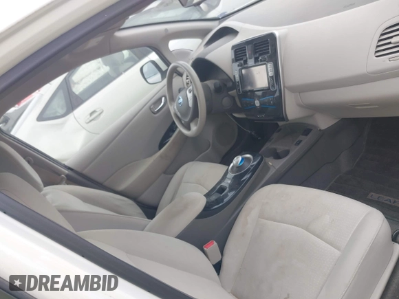 2012 Nissan LEAF SL with VIN JN1AZ0CP4CT020440, listed as a IAAI auction lot 42183809 with 65,255 mi miles and . Bid and sale history available at DreamBid. Image 5.