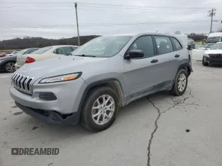 2017 Jeep Cherokee Sport with VIN 1C4PJMAS5HW632004, listed as a Copart auction lot 48033275 with 95,496 mi miles and Salvage Title. Bid and sale history available at carsss.com. Image 1.