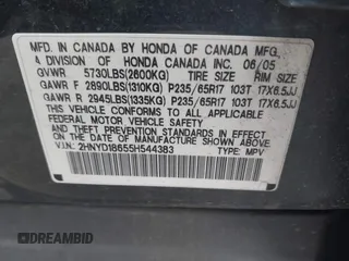 2005 Acura MDX Touring z VIN 2HNYD18655H544383, wystawiony jako IAAI lot #41898843 z przebiegiem 221 177 mil mil oraz . Historia ofert i sprzedaży dostępna na DreamBid. Obrazek 9.