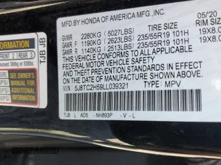 2020 Acura RDX Technology z VIN 5J8TC2H59LL039321, wystawiony jako Copart lot #57843045 z przebiegiem 36 918 mil mil oraz Szkoda całkowita • Salvage title. Historia ofert i sprzedaży dostępna na DreamBid. Obrazek 13.