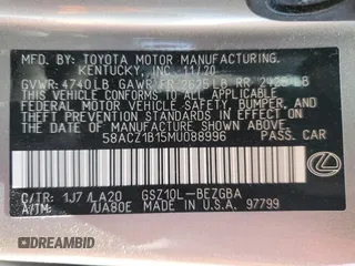 2021 Lexus ES with VIN 58ACZ1B15MU088996, listed as a Copart auction lot 54134625 with 24,068 mi miles and Clean Title. Bid and sale history available at carsss.com. Image 12.