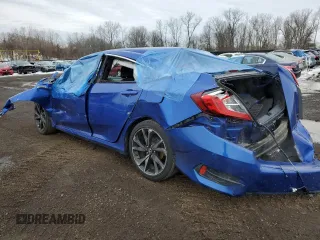 2019 Honda Civic Sedan Sport with VIN 2HGFC2F82KH536524, listed as a Copart auction lot 45204115 with 74,808 mi miles and Salvage Title. Bid and sale history available at carsss.com. Image 2.