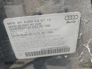 2010 Audi Q5 Premium Plus with VIN WA1LKAFP7AA074944, listed as a IAAI auction lot 42776108 with 186,895 mi miles and . Bid and sale history available at DreamBid. Image 9.