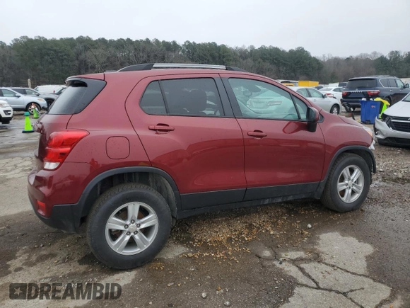 2021 Chevrolet Trax LT with VIN KL7CJPSM1MB362039, listed as a Copart auction lot 45359115 with 108,710 mi miles and Salvage title. Bid and sale history available at DreamBid. Image 3.