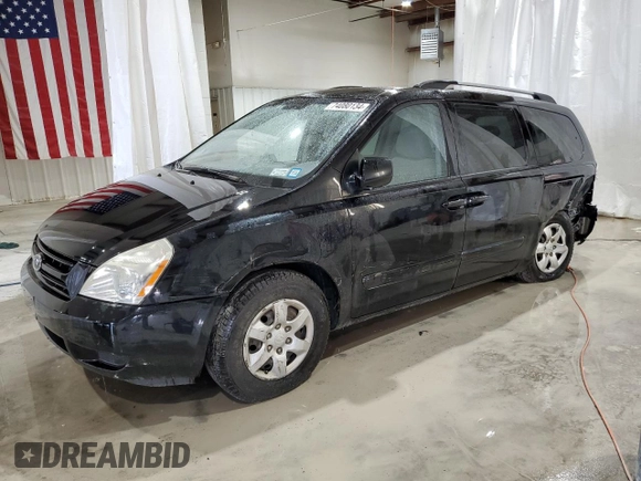 2010 Kia Sedona LX with VIN KNDMG4C3XA6355279, listed as a Copart auction lot 74080134 with 157,006 mi miles and Salvage Title. Bid and sale history available at carsss.com. Image 1.