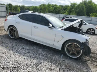 2019 Genesis G70 2.0T Advanced with VIN KMTG34LA2KU023553, listed as a Copart auction lot 57225804 with 71,266 mi miles and Salvage Title. Bid and sale history available at carsss.com. Image 4.