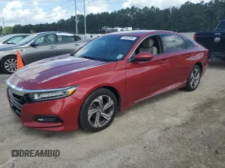 2018 Honda Accord EX-L with VIN 1HGCV1F5XJA068486, listed as a Copart auction lot 61087045 with 155,804 mi miles and Salvage title. Bid and sale history available at DreamBid. Image 1.