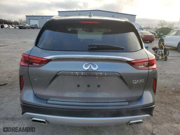 2021 Infiniti QX50 ESSENTIAL with VIN 3PCAJ5CA6MF104972, listed as a Copart auction lot 85419674 with 84,288 mi miles and Salvage Title. Bid and sale history available at carsss.com. Image 6.