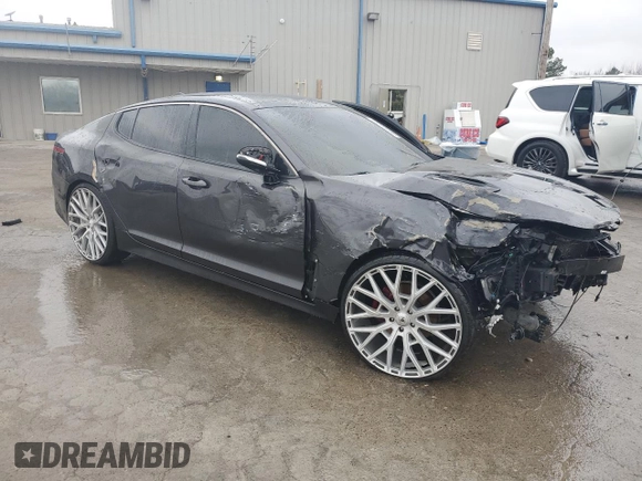 2021 Kia Stinger GT-Line with VIN KNAE15LA0M6088861, listed as a Copart auction lot 44273725 with 67,389 mi miles and Salvage Title. Bid and sale history available at DreamBid. Image 4.