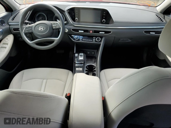 2020 Hyundai Sonata Hybrid Ultimate with VIN KMHL34JJ7LA011722, listed as a Copart auction lot 73647564 with 48,195 mi miles and Salvage Title. Bid and sale history available at carsss.com. Image 8.