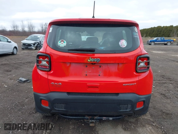 2018 Jeep Renegade Sport with VIN ZACCJBAHXJPH26826, listed as a IAAI auction lot 41784702 with 65,621 mi miles and . Bid and sale history available at DreamBid. Image 16.
