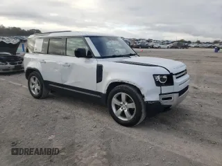 2021 Land Rover Defender S with VIN SALEJERX7M2044693, listed as a Copart auction lot 79848234 with 46,881 mi miles and Salvage title. Bid and sale history available at DreamBid. Image 4.