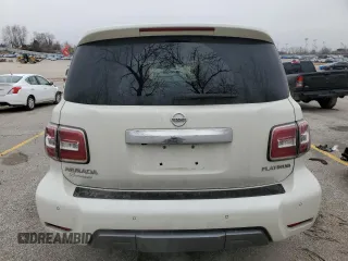 2019 Nissan Armada Platinum with VIN JN8AY2NEXK9755947, listed as a Copart auction lot 43970665 with 94,094 mi miles and Salvage Title. Bid and sale history available at carsss.com. Image 6.