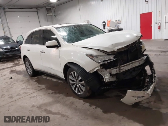 2015 Acura MDX Tech Pkg with VIN 5FRYD4H42FB006235, listed as a IAAI auction lot 41200581 with 159,681 mi miles. Bid and sale history available at carsss.com. Image 1.