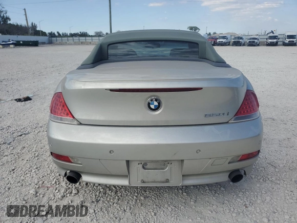 2006 BMW 6 Series 650Ci z VIN WBAEK13406CN72369, wystawiony jako Copart lot #47076175 z przebiegiem 97 684 mil mil oraz Czysty tytuł • Clean title. Historia ofert i sprzedaży dostępna na DreamBid. Obrazek 6.