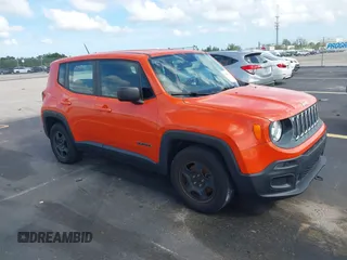 2017 Jeep Renegade Sport with VIN ZACCJAAB6HPF88556, listed as a IAAI auction lot 42687364 with 87,120 mi miles and . Bid and sale history available at DreamBid. Image 1.
