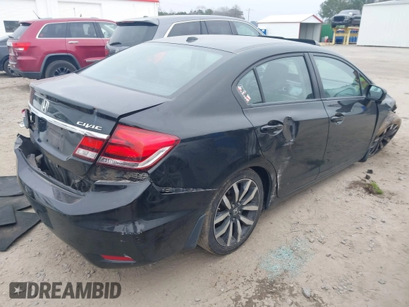 2015 Honda Civic Sedan EX-L with VIN 19XFB2F95FE047952, listed as a IAAI auction lot 41803118 with 1 mi miles. Bid and sale history available at carsss.com. Image 4.