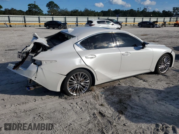 2022 Lexus IS with VIN JTHDA1D25N5118652, listed as a Copart auction lot 86983604 with 29,860 mi miles and Salvage Title. Bid and sale history available at carsss.com. Image 3.