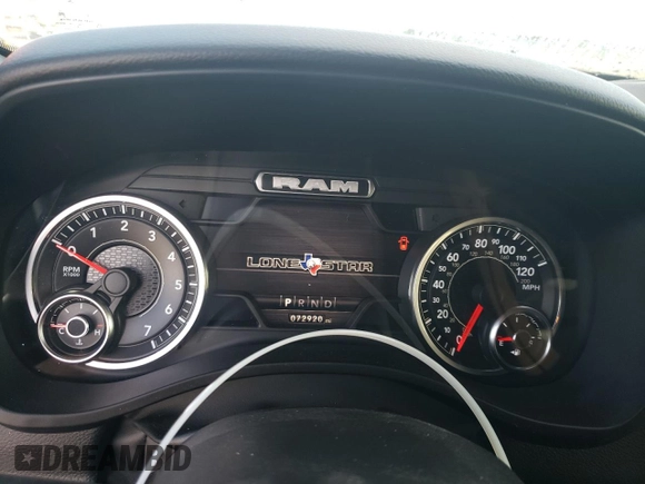 2022 Ram 1500 Lone Star with VIN 1C6SRFFT6NN375878, listed as a Copart auction lot 88467425 with 72,920 mi miles and Salvage title. Bid and sale history available at DreamBid. Image 9.