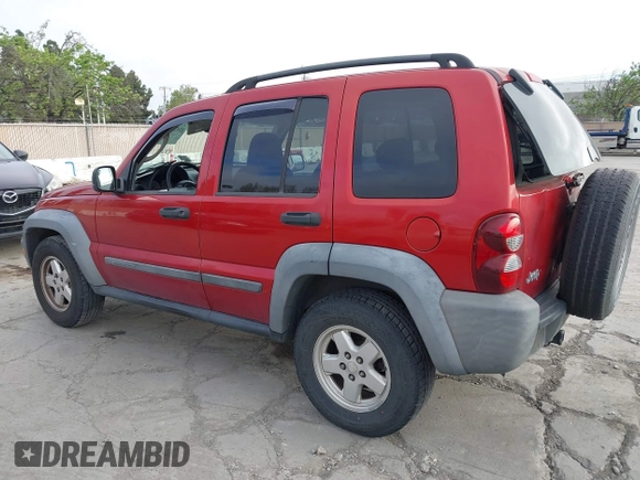 2007 Jeep Liberty Sport with VIN 1J4GK48K97W525047, listed as a IAAI auction lot 42022247 with 196,896 mi miles. Bid and sale history available at carsss.com. Image 3.
