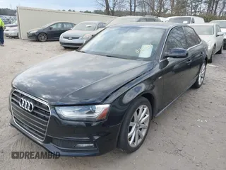 2014 Audi A4 Premium with VIN WAUAFAFLXEN040409, listed as a IAAI auction lot 41726142 with 110,383 mi miles. Bid and sale history available at carsss.com. Image 2.