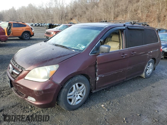 2007 Honda Odyssey EX-L with VIN 5FNRL38727B437835, listed as a Copart auction lot 50268105 with 233,713 mi miles and Clean Title. Bid and sale history available at carsss.com. Image 1.
