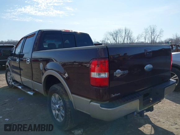 2008 Ford F-150 XLT with VIN 1FTPW12548KD59833, listed as a IAAI auction lot 41764806 with 128,606 mi miles. Bid and sale history available at carsss.com. Image 3.