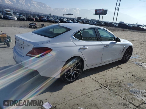 2019 Genesis G70 2.0T Sport with VIN KMTG24LA5KU027258, listed as a Copart auction lot 88981855 with 41,826 mi miles and Salvage Title. Bid and sale history available at carsss.com. Image 3.