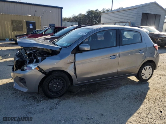 2022 Mitsubishi Mirage ES with VIN ML32AUHJ5NH008343, listed as a Copart auction lot 46995045 with 52,761 mi miles and Salvage Title. Bid and sale history available at carsss.com. Image 1.