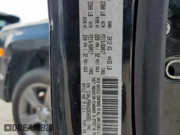 2016 Jeep Patriot Sport with VIN 1C4NJPBAXGD634551, listed as a Copart auction lot 62962125 with 159,222 mi miles and Clean title. Bid and sale history available at DreamBid. Image 13.