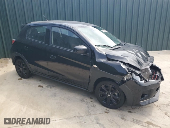 2024 Mitsubishi Mirage Black Edition with VIN ML32AWHJ5RH006531, listed as a Copart auction lot 56031835 with 6,800 mi miles and Clean title. Bid and sale history available at DreamBid. Image 4.