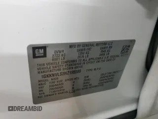2017 GMC Acadia SLT with VIN 1GKKNVLS3HZ195589, listed as a Copart auction lot 55912085 with 147,498 mi miles and Salvage Title. Bid and sale history available at carsss.com. Image 14.