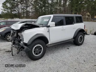 2023 Ford Bronco with VIN 1FMEE5DPXPLB37267, listed as a Copart auction lot 49710375 with 44,950 mi miles and Salvage Title. Bid and sale history available at carsss.com. Image 1.