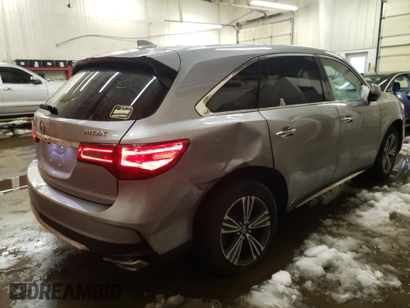 2017 Acura MDX with VIN 5FRYD4H30HB038711, listed as a Copart auction lot 71548922 with 68,058 mi miles. Bid and sale history available at carsss.com. Image 3.