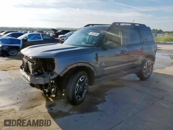 2022 Ford Bronco Sport Outer Banks with VIN 3FMCR9C69NRE05347, listed as a Copart auction lot 57621345 with 49,932 mi miles and Salvage title. Bid and sale history available at DreamBid. Image 1.
