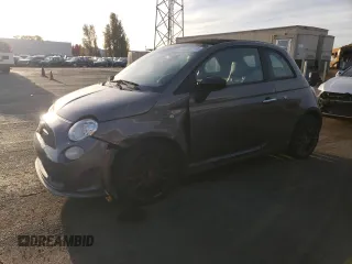 2013 FIAT 500 Abarth with VIN 3C3CFFJH4DT667752, listed as a Copart auction lot 81510114 with 98,886 mi miles and Salvage Title. Bid and sale history available at carsss.com. Image 1.
