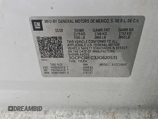 2018 Chevrolet Silverado 1500 LT with VIN 3GCPCREC3JG620531, listed as a Copart auction lot 54795545 with 130,608 mi miles and Clean Title. Bid and sale history available at DreamBid. Image 12.