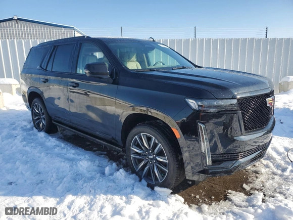 2023 Cadillac Escalade 4WD Sport Platinum with VIN 1GYS4GKL0PR181999, listed as a Copart auction lot 87362354 with 7,193 mi miles and Salvage Title. Bid and sale history available at carsss.com. Image 4.