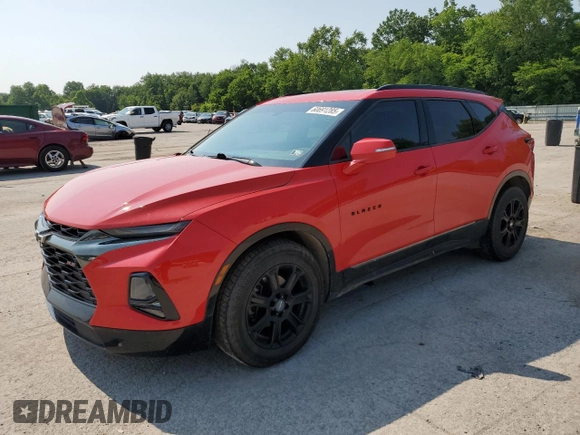 2020 Chevrolet Blazer RS with VIN 3GNKBKRS2LS721055, listed as a Copart auction lot 60691285 with 93,452 mi miles and Salvage title. Bid and sale history available at DreamBid. Image 1.