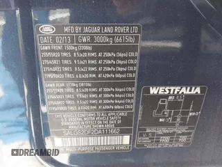 2013 Land Rover Range Rover HSE z VIN SALGS2DF2DA111662, wystawiony jako IAAI lot #41806393 z przebiegiem 167 259 mil mil oraz . Historia ofert i sprzedaży dostępna na DreamBid. Obrazek 9.