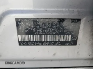 2009 Lexus IS 250 z VIN JTHCK262595030377, wystawiony jako Copart lot #53465685 z przebiegiem 130 757 mil mil oraz Szkoda całkowita • Salvage title. Historia ofert i sprzedaży dostępna na DreamBid. Obrazek 12.