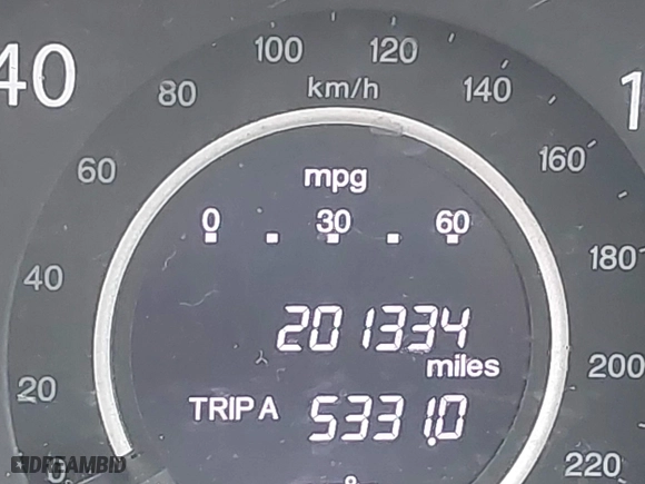 2013 Honda CR-V LX with VIN 2HKRM4H38DH658563, listed as a IAAI auction lot 42076946 with 201,334 mi miles. Bid and sale history available at carsss.com. Image 15.