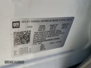 2022 Chevrolet Blazer LT with VIN 3GNKBCR4XNS173445, listed as a Copart auction lot 62848345 with 42,805 mi miles and Non repairable. Bid and sale history available at DreamBid. Image 14.