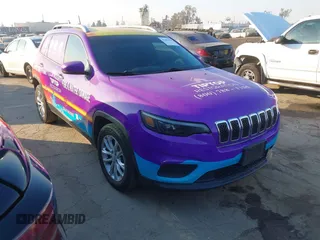 2020 Jeep Cherokee Latitude with VIN 1C4PJLCB9LD624998, listed as a IAAI auction lot 41285598 with 96,586 mi miles. Bid and sale history available at carsss.com. Image 1.